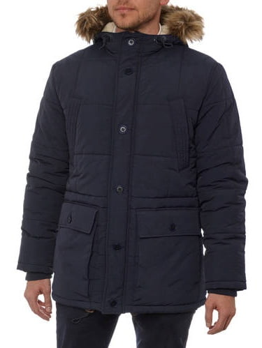mens puffer jacket with fur hood uk