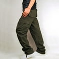thumbnail image 6 of Edvintorg Camouflage Cargo Pants for Men Men's Solid Multi-Pocket Washed Overalls Outdoor Street Casual Plus Size Men's Pants Trousers, 6 of 6