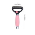 thumbnail image 4 of FEOLGEHLY Double Sided Pet Dematting Comb for Dogs and Cats, Dual-Sided Brush for Long Hair Breeds, Deshedding and Grooming Tool for Mat Removal and Tangles, Lightweight Plastic Design (Pink), 4 of 7