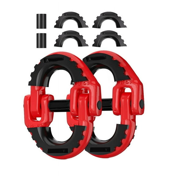 Safety Chain Connector Link, 1/2IN Tow Hitch Hammerlock Coupling Link, 2 Pack G80 Alloy Steel Tow Chain Connector Red