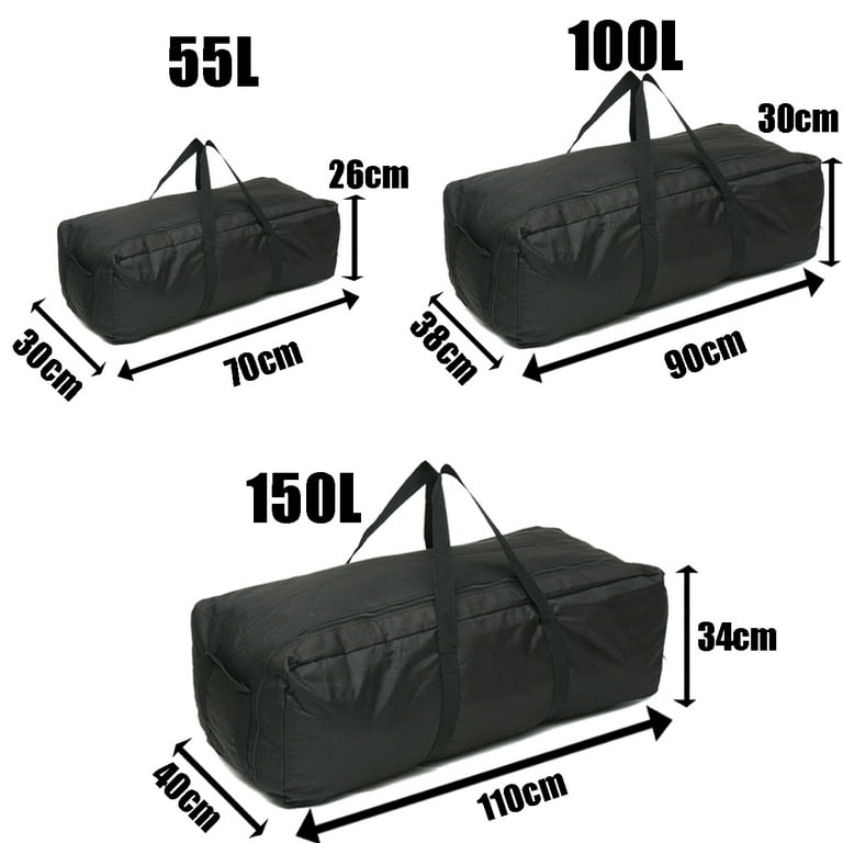 Black Lightweight Waterproof Travel Bag Large Ladies Gym Bag