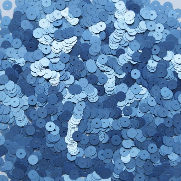Light Blue Sequins 6mm Matte Silk Frost Made in USA