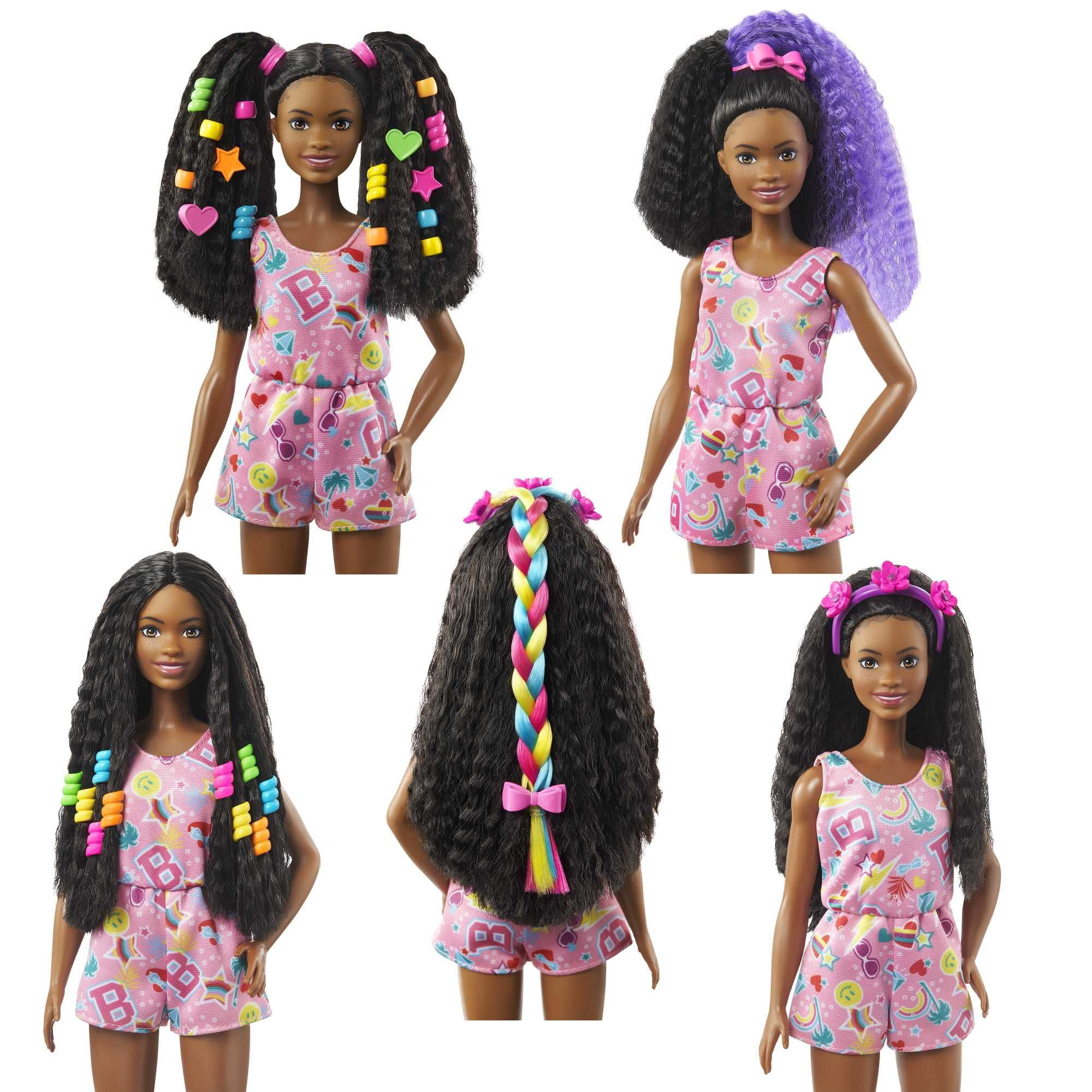 Barbie Sisters Dolls Set - 2 Black Barbie Doll Bundle with African American Tie Dye Barbie Doll, Barbie Rock Star Doll, Accessories, More | Black