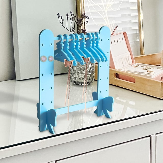 Soporte Organizador Salvador para 8 Mini perchas colgador de pendientes azul