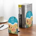 thumbnail image 5 of Naloa Hello Summer1 2 Pcs Bookend Large Capacity Office Book Ends for Home Office Library School Study Decoration, 5 of 8