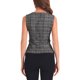 thumbnail image 3 of TOP SIN MANGAS DE TWEED INSPIRADOR CHIC PARA MUJER, CUELLO REDONDO, ESTAMPADO DE CUADROS, CON CREMALLERA EN LA CINTURA Y CIERRE EN LA PARTE TRASERA, TALLA L, NEGRO, 3 of 6