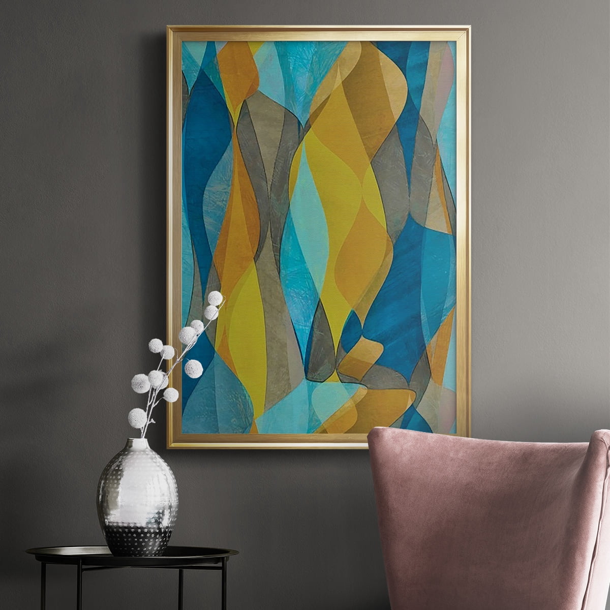 Colorful Cascade II Premium Framed Print, in Gold, Black, or Silver - Ready to Hang