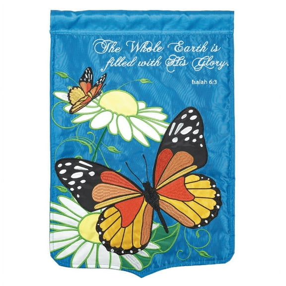 Magnolia Gardens FLAG-2007 13 x 18 in. Double Applique Filled Garden Flag with His Glory