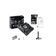 ASUS TUF GAMING B850M-E WIFI AMD B850 mATX motherboard, 8+2+1 80A DrMOS power stages, DDR5, PCIe 5.0, three M.2 slots, WiFi 6E, 2.5Gb Ethernet, DisplayPort, HDMI, rear USB-C 10Gbps and front USB-C 5Gb