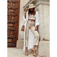 thumbnail image 2 of Women's Solid-Color Openwork Long Cardigan (Resort Style), 2 of 6