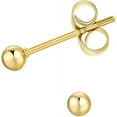 thumbnail image 4 of Knubmt 5 Pairs 316L Stainless Steel Stud Earrings Lightweight 3-7mm Small Ball Stud Earrings for Women Men, Gold, 4 of 6
