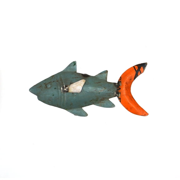 De Kulture Works Recycled Iron Holiday Fish Decorative Figurine