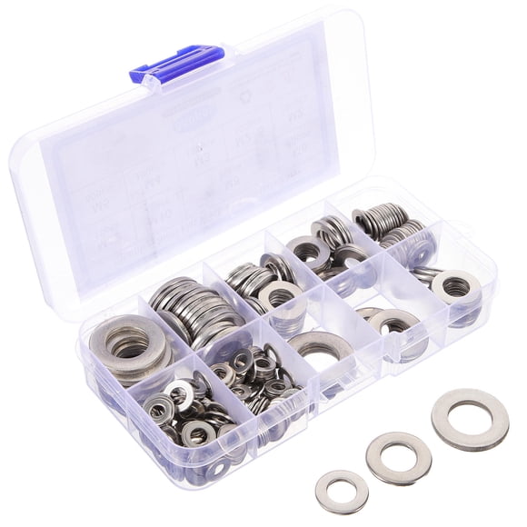 COOPHYA 1Set Stainless Steel Washers Kit with Spring Lock Washers for Bolt and Screw Fasteners