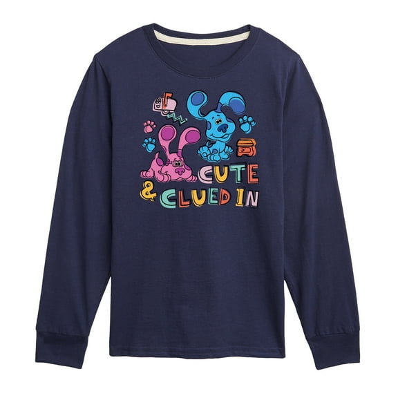 Blue's Clues & You! - Cute & Clued In - Toddler & Youth Long Sleeve Graphic T-Shirt