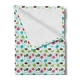 thumbnail image 2 of Underwater Soft Flannel Fleece Throw Blanket, Doodle Fishes Swimming in the Sea Starfish Anemone Butterflyfish Bubbles Kids, Cozy Plush for Indoor and Outdoor Use, 50" x 70", Multicolor, by Ambesonne, 2 of 5