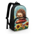 thumbnail image 3 of FOR U DESIGNS Portable Backpack with Lunch Box Teens School Bags with Thermal Meal Holder Mushroom Hedgehog Preppy Elementary School Bookbag Student Backpacks, 3 of 7