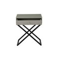 thumbnail image 5 of Koda Taupe Gray Engineered Wood Side Table Nightstand with Glass Top, 5 of 6