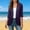 Purple women chiffon cardigan a1, variant on thefmos Women Summer 3/4 Sleeve Open Front Chiffon Cardigan Casual Cover Up Lightweight Loose Beach Coverups for Dresses Vacation Swimwear, Navy 2XL