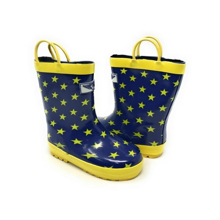 

Forever Young Kid s Rubber Pull Up Star Print Rainboots