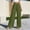 Army Green women wide leg pants a1, variant on Cagogo Women's Wide Leg Elastic Waist Flowy Solid Casual Loose Long Pants Trousers Summer Beach Vacation Lounge Work, Gray XL