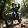 thumbnail image 2 of SYX MOTO MK 40cc 4-Stroke Gas Powered Mini Dirt Bike for Kids & Youth, Fully Automatic Entry-Level Off-Road Pit Bike with Speed Governor, Pull Start, Blue, 2 of 5