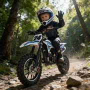SYX MOTO MK 40cc 4-Stroke Gas Powered Mini Dirt Bike for Kids & Youth, Fully Automatic Entry-Level Off-Road Pit Bike with Speed Governor, Pull Start, Blue