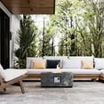 thumbnail image 3 of VENTOPYR 28" Square Dual-Texture Concrete Fire Pit Table with Cover & Lava Rocks​​, 3 of 5
