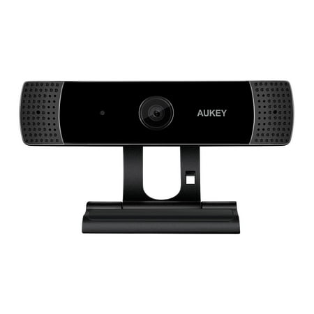 AUKEY FHD Webcam, 1080p Live Streaming Camera with Stereo Microphone, Desktop or Laptop USB Webcam for Widescreen Video Calling and