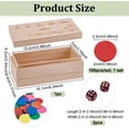thumbnail image 2 of Wooden Coin Drop Game Set Including 2 Dice 100 Acrylic Tokens 6 Slot Pine Holder Skill-Based Penny Toss Game for Family Parties, 2 of 5