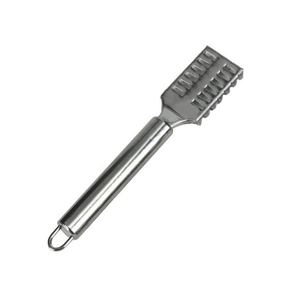 Tauxra 201 Stainless Steel Fish Scraper for Kitchen 19.5X3.5cm Rustproof Ergonomic Handle Fast Descaling Tool for Home Cooking