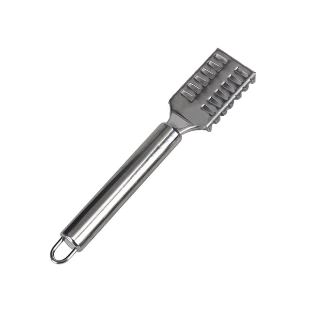 Tauxra 201 Stainless Steel Fish Scraper for Kitchen 19.5X3.5cm Rustproof Ergonomic Handle Fast Descaling Tool for Home Cooking