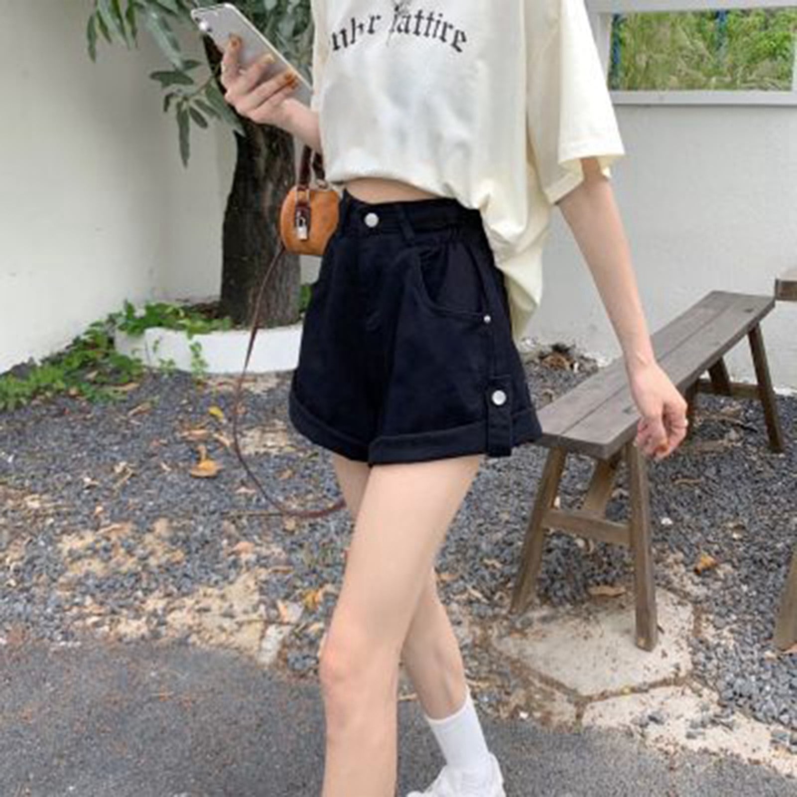 Gubotare Jean Shorts Womens Women's Summer Waisted Korean