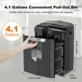 Bonsaii Professional 12Sheet Micro Cut Paper Shredder, Heavy Duty with 4.1 gal Pullout Bin