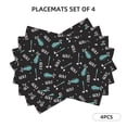 thumbnail image 3 of Placemats Set of 4, Golf Bags And Balls Place mats for Dining Table Indoor/Outdoor, Cute Heat Resistant Washable Table Mats(18" x 12"), 3 of 8