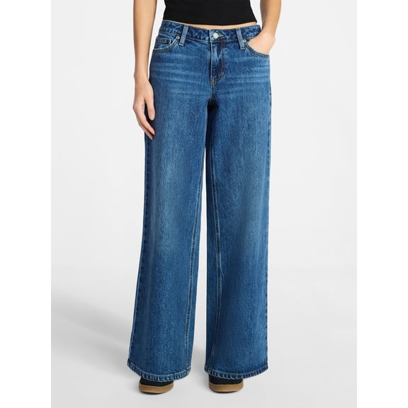 No Boundaries Mid Rise Baggy Jeans, 29", 31", 33" Inseams, Women's Sizes 00-24W