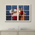 thumbnail image 3 of wall26 - Canvas Print Wall Art - Window Frame Style Wall Art - Santa Claus Carrying Gifts Coming on Christmas Eve | Giclee Print Modern Home Decor. Stretched & Ready to Hang - 24 x 36, 3 of 4