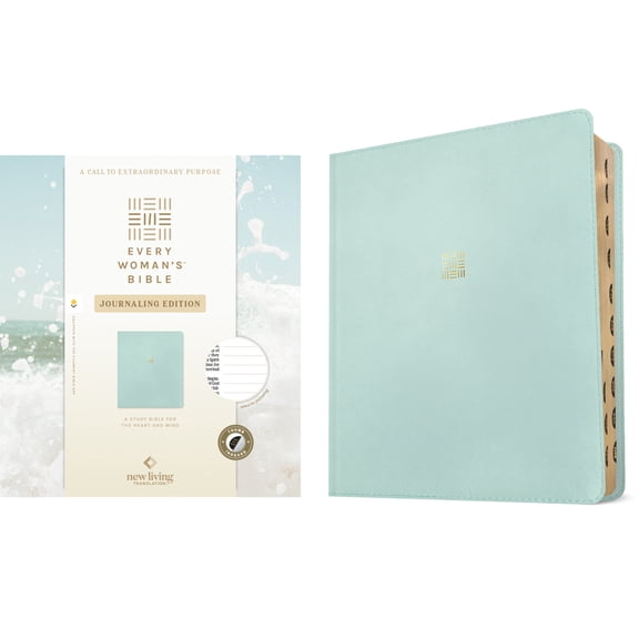 NLT Every Woman's Bible, Journaling Edition, Filament Enabled (Leatherlike, Seafoam Blue, Indexed, Red Letter), (Hardcover)