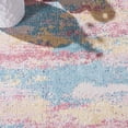 thumbnail image 5 of SAFAVIEH Cabana Corie Abstract Indoor/Outdoor Area Rug, Aqua/Pink, 6'7" x 6'7" Square, 5 of 12