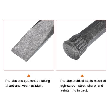 Dasco Pro 439 5-Inch Brick Set - Carbon Steel Brick Chisel For Scoring & Cutting Bricks, Made In USA