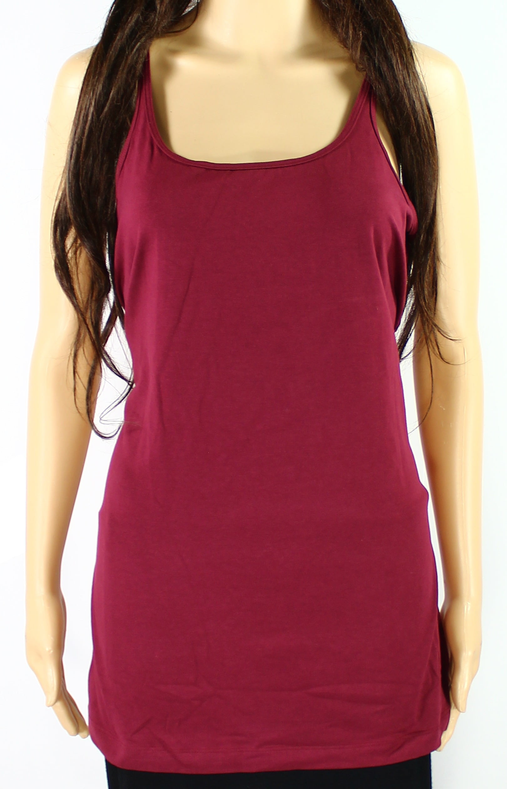 Sejour Sejour NEW Burgundy Red Womens Size 1X Plus ScoopNeck Knit