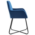 thumbnail image 2 of vidaXL Chaises de Salle à Manger 4 Pcs Velours Bleu, 2 of 5