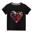 thumbnail image 1 of vdgthytj T-Shirts de la Saint-Valentin pour Enfants Garçons Filles Col Rond Manches Courtes Graphique Été Coton, 1 of 4