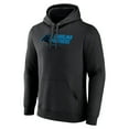 thumbnail image 2 of Men's Black Carolina Panthers Logo Team Lockup Fitted Pullover Hoodie, 2 of 3