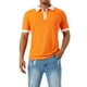 thumbnail image 4 of TRKIYQC - Polo para hombre con cremallera de un cuarto, casual, manga corta, cuello de solapa, color en contraste, tops ajustados TRKIYQC  Moda，ocio, 4 of 9