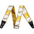 thumbnail image 1 of Correa para guitarra Fender Weightless con monograma blanco/marrón/amarillo, 1 of 4