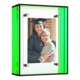 thumbnail image 1 of Uxcell 3x4 Inch Acrylic Picture Frame, Floating Picture Frames for Wall or Tabletop Display, Hanging Photo Frame Stand for Office Home, Emerald Green, 1 of 6