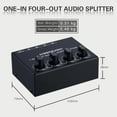 thumbnail image 4 of LINEPAUAIO 4-Channel Stereo Audio Distribution Amplifier with Independent Volume Control, RCA Input/Output, 100-240V, Compact Design for Enhanced Sound Quality and Noise Reduction, 4 of 6