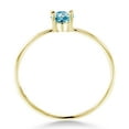 thumbnail image 4 of Gem Stone King 10K Yellow Gold Engagement Ring 0.65 Ct Oval Blue Zircon, 4 of 6