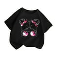 thumbnail image 2 of Toddler Girl Tops 3t Cute Graphic Print Crew Neck Short Sleeve T Shirts Fashion Children's Shirts 110（5-6Y）, 2 of 5