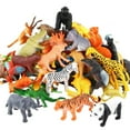 thumbnail image 1 of 53Pcs Mini Jungle Animal Toy Set Wildlife Wild Animals Models Children Early Education Learning Toy Gift, 1 of 7